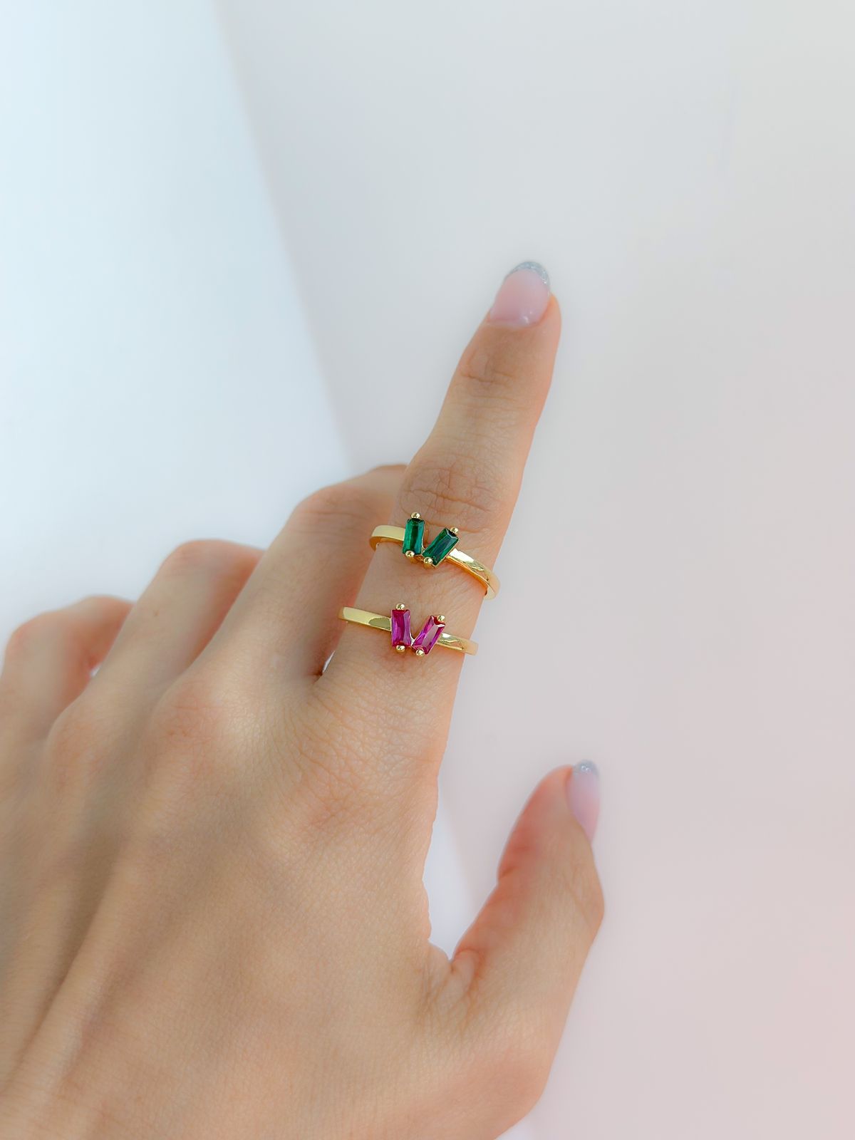 Anillo piedras online colores